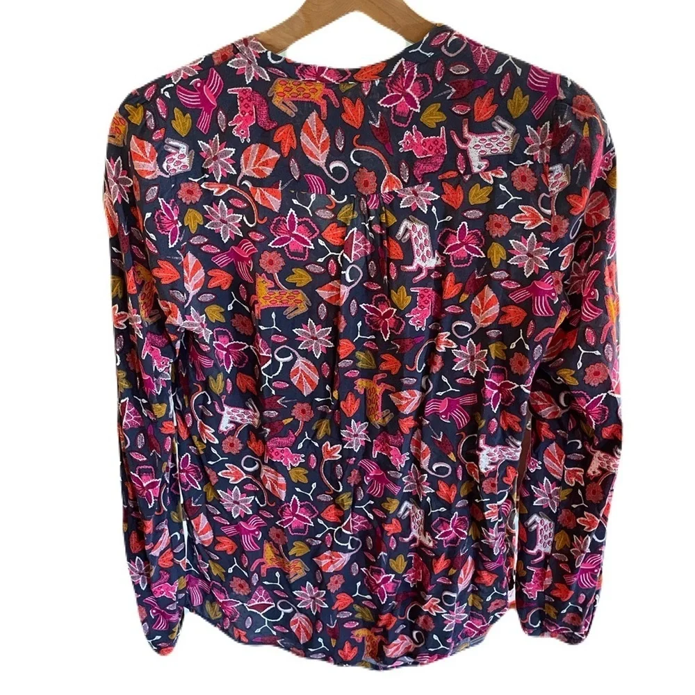 Maeve CLOSET CLEANOUT Blouse Size 2 Colorful Pattern - Picture 2 of 5